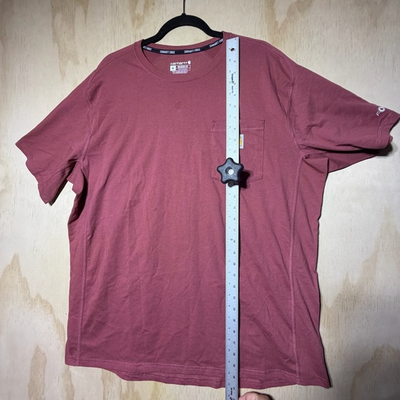 Carhartt Force Men’s XL Relaxed Fit T-Shirt Mauve Pink Pocket Tee Performance - Picture 8 of 11